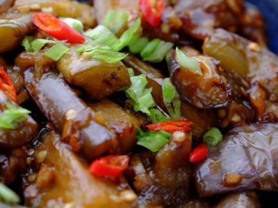 Баклажаны в кисло-сладком соусе