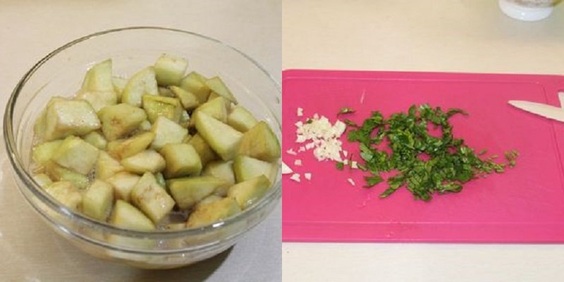 баклажаны со взбитыми яйцами