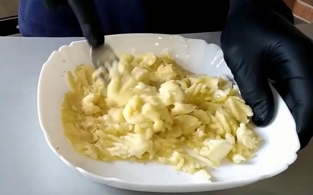 размятый банан