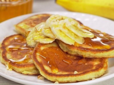 Банановые блинчики на молоке