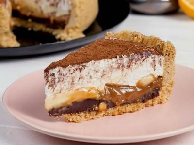 Банановый чизкейк с шоколадом