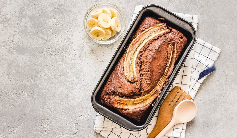 банановый кекс в разрезе