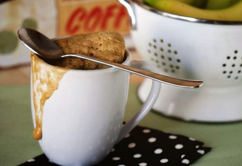 Банановый кекс в микроволновке