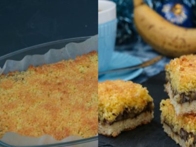 Банановый пирог на песочном тесте