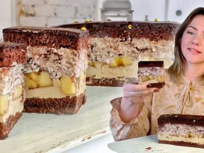 Банановый пляцек со сметанным кремом от Лилии Цвит