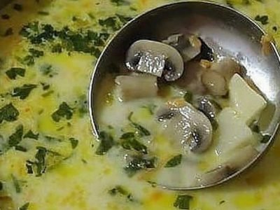 Бархатный грибной суп