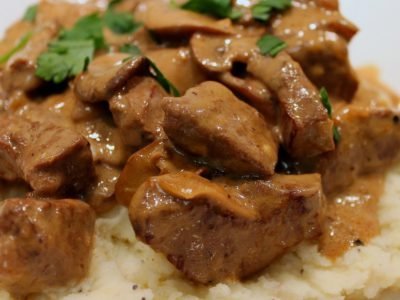 Бефстроганов с грибами