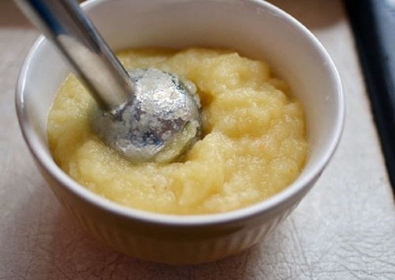 взбивание яблочного пюре