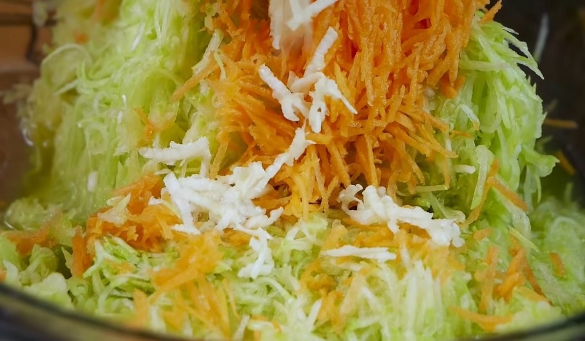 натертые овощи