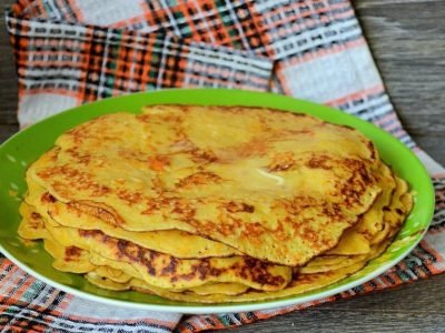 Блинчики из тыквы и овсяных хлопьев