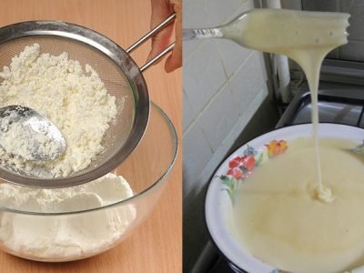 Блинчики на молоке с творогом