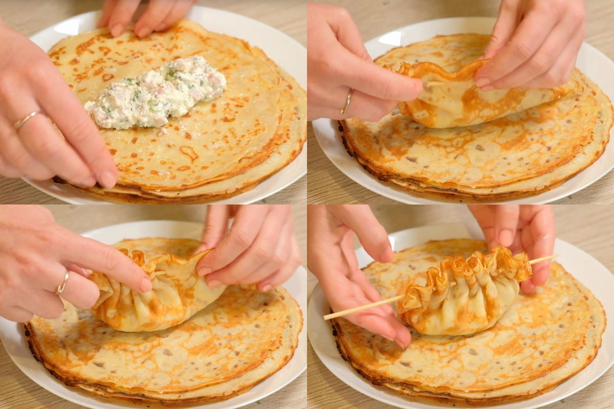 фаршированные блинчики