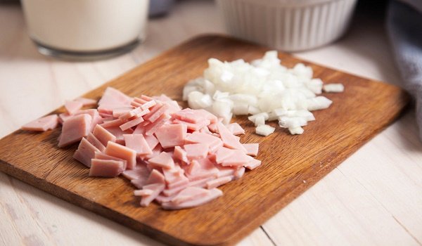 блинчики с ветчиной