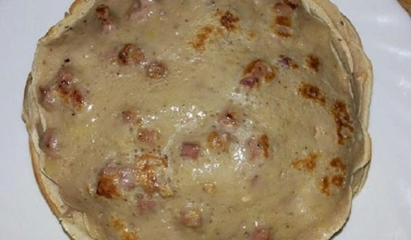 блинчики с ветчиной