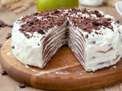 Блинный торт со сливочно-сырным кремом