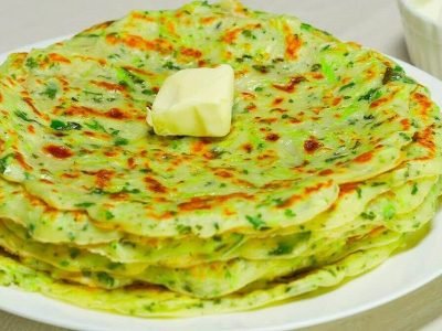 Несладкие блины из кабачков на сковороде