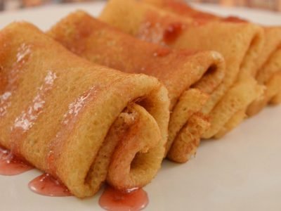 Блины на кефире с кипятком