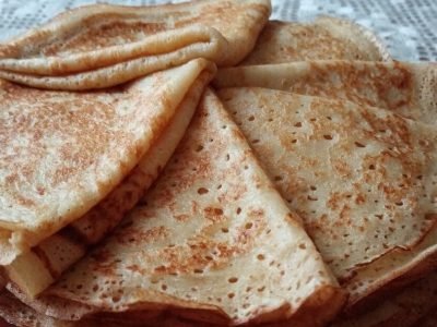 Заварные блины на кефире без яиц