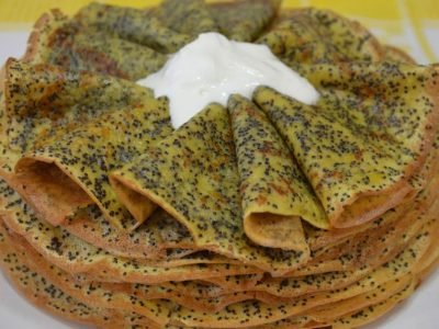 Маковые блины на ряженке по рецепту хмельницкой хозяйки