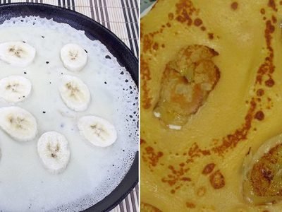 Блины с банановым припеком