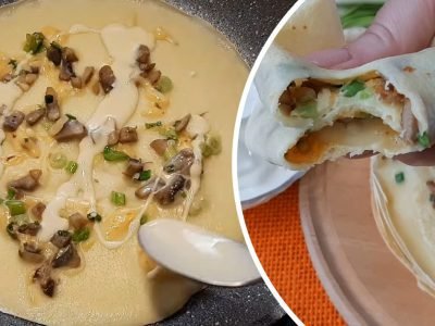 Блины с грибами и сыром: тонкости приготовления с припеком