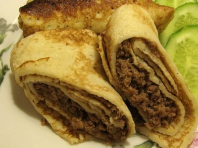 Блины с мясом