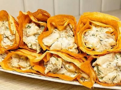 Блины с селедкой