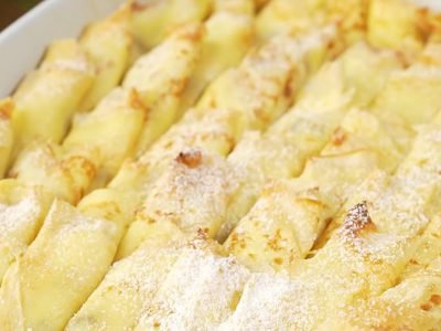 Блины с творожной начинкой в духовке