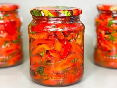 Болгарский перец с зеленью на зиму