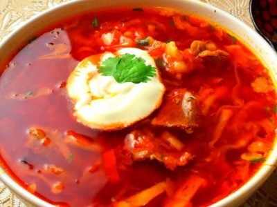 Борщ с болгарским перцем