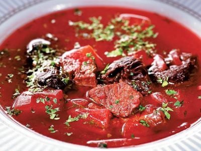 Борщ с черносливом