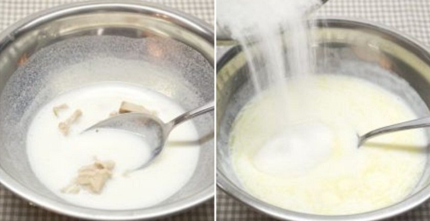 растворить дрожжи