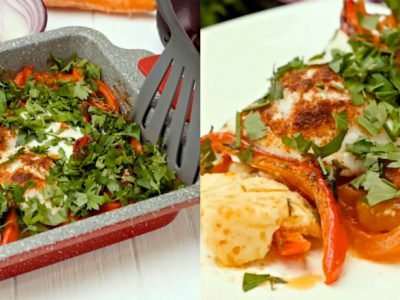 Брынза с помидорами