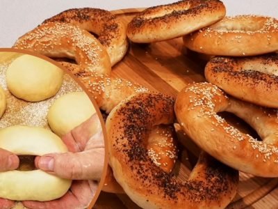 Воздушные бублики с фруктовой начинкой