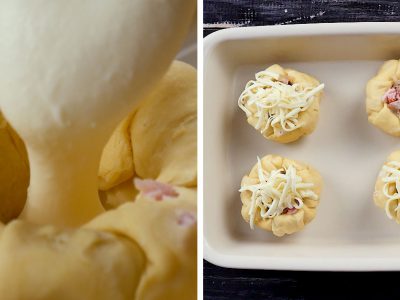 Булочки к супу с луковой начинкой