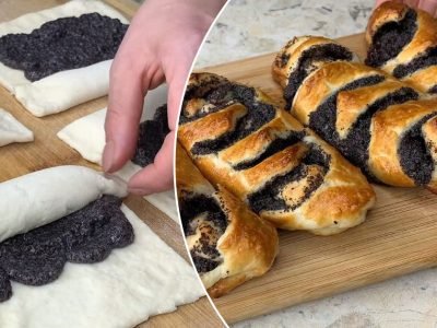 Булочки с маком и вареньем в духовке