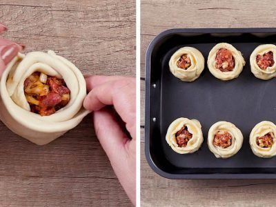 Булочки с мясом «Розочки»