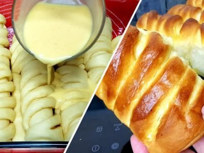 Сдобные булочки с заливкой