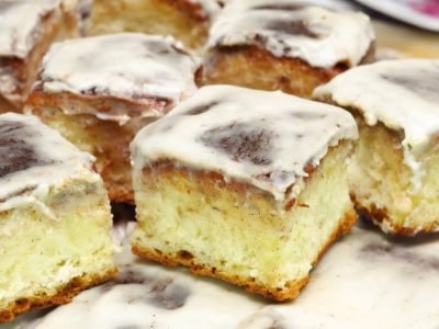 Ленивые булочки синнабон с корицей и кремом