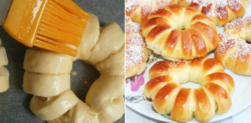 булочки со сгущенкой