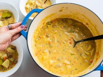 Бургер-суп с фаршем по-американски