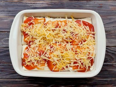 Запеченные буррито с говядиной и фасолью