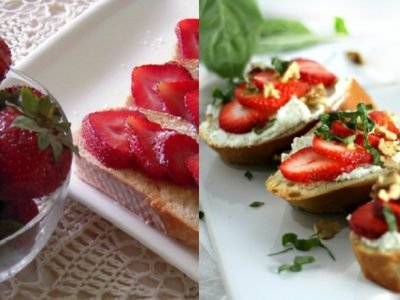 Бутерброды с клубникой