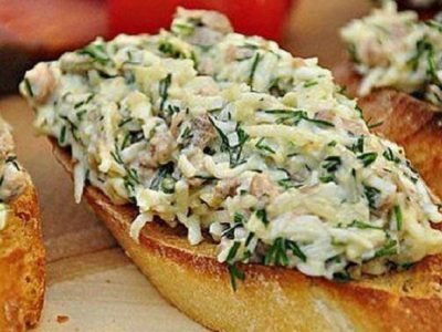 Бутерброды с печенью трески