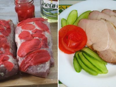 Праздничная буженина с имбирем и горчицей