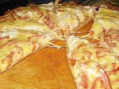 Быстрая пицца на сковороде