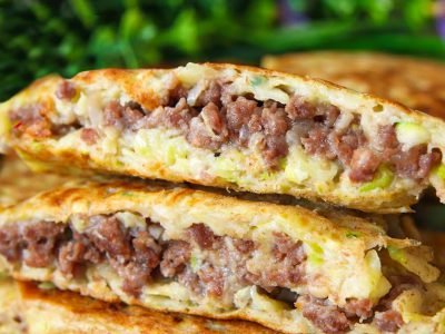 Быстрые беляши из кабачкового теста