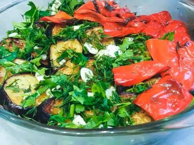 Быстрый маринад для болгарского перца и баклажана