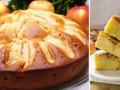 Быстрый яблочный пирог на кефире