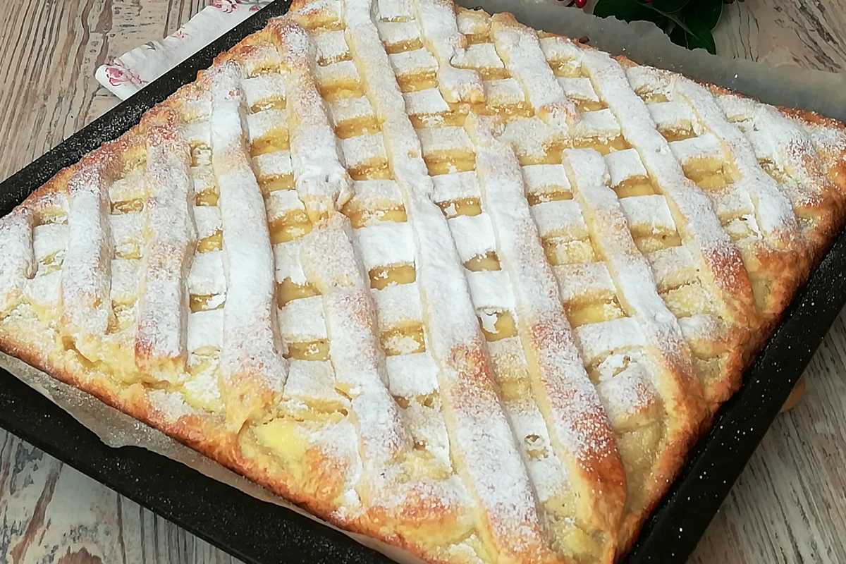 песочный пирог с начинкой